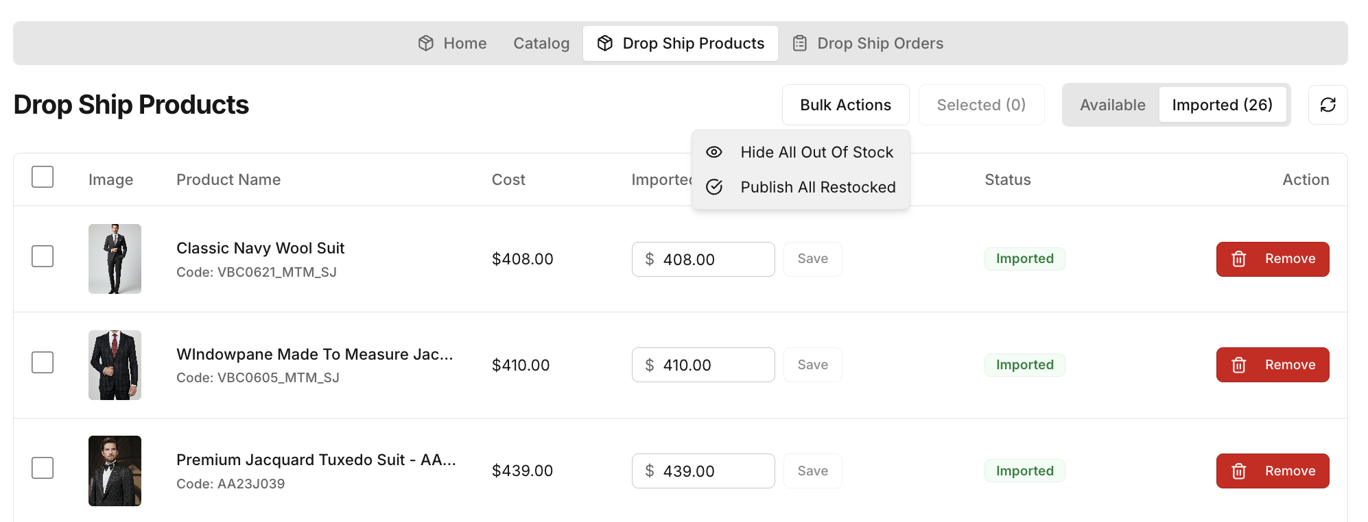 Dropship Imported Products